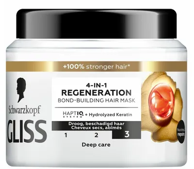 Productafbeelding van Gliss Haarmasker 400ml, 4-in-1 Total Repair Regeneratie