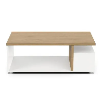Immagine prodotto di Calicosy - Table basse 3 niches décor chêne et blanc mat L91,8 cm - ACCESS