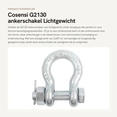 Productafbeelding van Ankerschakel Lichtgewicht - Ankerbeugel - Gelegeerd Staal