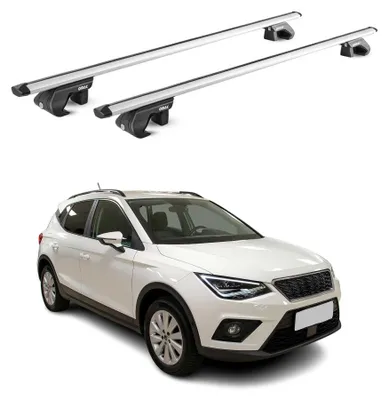 Produktbild von Dachträger Grundtäger für Seat Arona 2017-2025 90kg Aluminium Silber 2 tlg ABE, KI-generiertes Bild