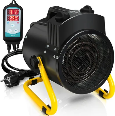 Productafbeelding van SWANEW Kachel voor kasverwarming, accessoires voor tuin en kas, wintervast. 2000W kachel voor tuinhuis met temperatuurregelaar