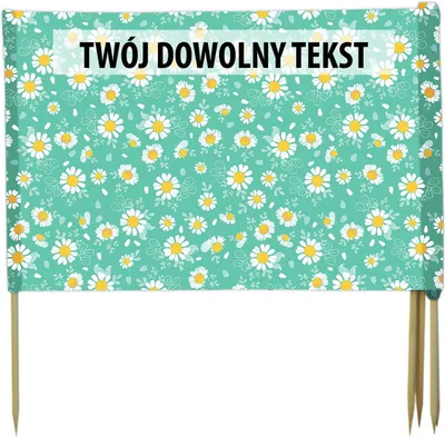 Zdjęcie produktu dla PARAWAN PLAŻOWY Stokrotki z indywidualnym napisem 3 PANELE 76.3