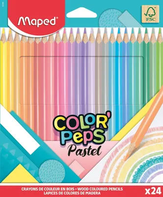 Productafbeelding van Colorpeps pastel potloden, 24 kleuren, MAPED