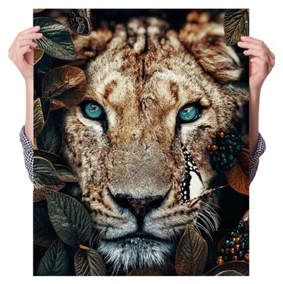 Produktbild von ARTULIO Diamond Painting Set - Blick in Tigerin Augen - 30x40 cm - 5D Diamant Painting Bilder DIY, Diamond Painting Erwachsene