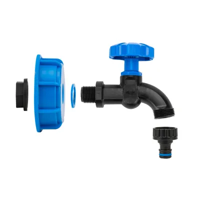 Produktbild von Regenwassertank IBC Kugelhahn Adapter S60x6 3/4" Auslaufhahn