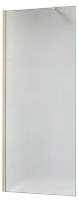 Produktbild von Duschspa Walk-In Dusche 90x200cm Mattiertes Duschwand Gold gebürstet 10mm NANO ESG-Glas mit 73-120cm verstellbarem Stabilisator F084GT Duschabtrennung