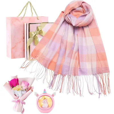 Produktbild von BIQIQI Rosa Schal Geschenkset Damen
