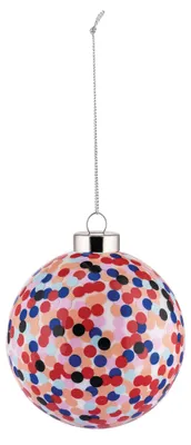 Design-Kugel, mundgeblasenes Glas, handbemalt, 9 cm