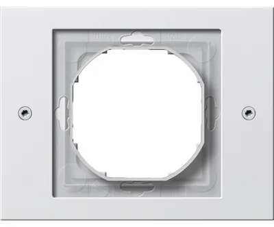 Image de Cadre Gira, simple, TX44, encastré IP44, blanc pur brillant, 1 pièce.