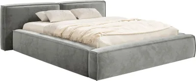 Produktbild von Selsey Tilves Low – Polsterbett 160x200 mit Bettkasten und Lattenrost, Velours, grau