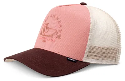 Zdjęcie produktu dla Czapka z daszkiem typu trucker marki DJINNS, model HFT Lazy Bird, kolor: różowy/brązowy/khaki