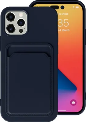 Produktbild von König Design Hülle kompatibel mit Apple iPhone 14 Pro Kunststoff Soft Handyhülle - Handy Case Blau