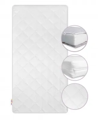 Obrázek produktu pro Matrace do postýlky kokos/pěna/pohanka, 120x60x10cm,  - bílá