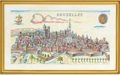 Obrázok produktu pre Súprava krížikového stehu Eva Rosenstand "Bruxelles", počítaný vzor, 45x75cm