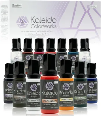 Produktbild von Airbrush Farbe Set, 12 Farben, auf Wasserbasis Acryl, für Modellbau
