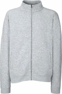 Produktbild von Fruit of the Loom - Classic Sweat Jacket - Heather Grey - XL