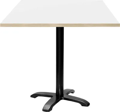 Produktbild von Tisch 70 x 70 cm – Modell Bazila mit weißen Holzkanten