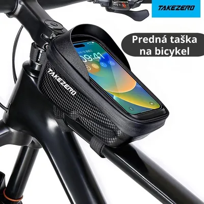 Obrázok produktu pre Taška na riadidlá bicykla EVA hard shell - vodotesná, s priehradkou na mobilný telefón, 4,7-6,8 palca