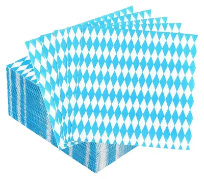 50 Papierservietten Oktoberfest, blau-weiß, Einweg, saugfähig