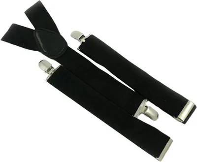 Produktbild von Hosenträger  Gummiband breit 3 Clips Damen Herren Kostüm Karneval, schwarz