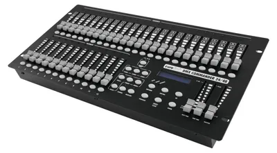 Productafbeelding van Eurolite DMX Controller, DMX Commander 24/48, controller met 48 kanalen, 48,30 cm (19") behuizing, geschikt voor muziekbesturing (70064550)