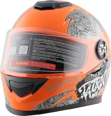 Produktbild von Integralhelm Helm Kinderhelm Motorradhelm Crosshelm Jethelm Mejia orange Größe XL