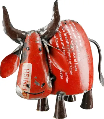 Produktbild von Gilde Spardose, Stier, "Bull", Eisen, rot, VE 3, L. 8.5 cm, B. 20 cm, H. 19.5 cm 55892 4063387558928