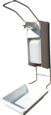 Produktbild von Desinfektionsspender Alu 500 ml mit Abtropfschale - LH - Leerflasche - Euronorm