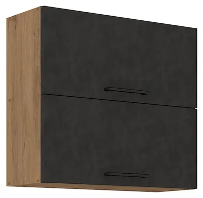Produktbild von Vigo Hängeschrank 80 cm Eiche Lancelot Matera Grau Küchenzeile Küchenblock Küche