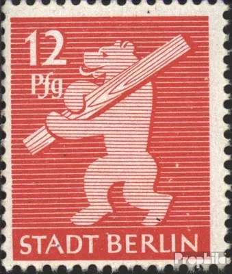 Produktbild von Briefmarken Sowjetische Zone (All.Bes.) 1945 Mi 5AA wa x  postfrisch Berliner Bär