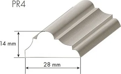 Obrázek produktu pro Lišta profilová PR4 14 x 28 x 2000 mm smrk