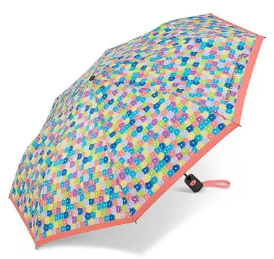 Produktbild von Happy Rain Benetton Mini AC Auf-Automatik Taschenschirm blooming dots peach
