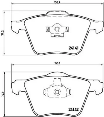 Produktbild von Brembo Bremsbelagsatz, Scheibenbremse Vorderachse P 86 018