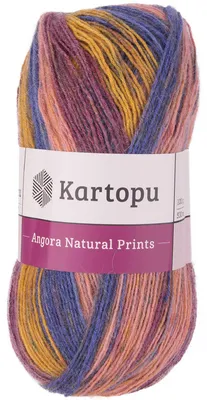100g Strick-Häkel-Garn KARTOPU NATURAL PRINTS, Mischgarn, bitte Farbe wählen