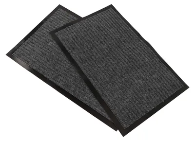 Image de 2 tapis de sol intérieurs pour porte, en fibre chimique, absorbants, antidérapants, lavables en machine, pour salle de bain, cuisine ou entrée