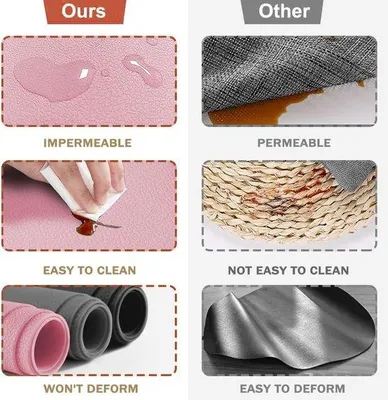 Productafbeelding van Siliconen placemats en onderzetters - reliëf ontwerp - roze - set van 4 - Hittebestendig tot 230 °C - antislip en wasbaar - voor glas - hout - marmeren tafels - keuken - thuis - restaurant - buitentuin