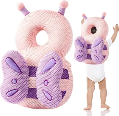 Produktbild von Baby Kopfschutz Rucksack, Baby Head Schutzpolster, Verstellbares Baby Schutzkissen, für Kleinkinder Krabbeln und Laufen - GUARDIAN Schmetterling