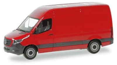 Produktbild von Herpa 093811-002 - 1:87 Mercedes-Benz Sprinter '18 Kasten Hochdach, rot - Neu