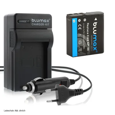 Produktbild von 1x Akku + Lader für Casio NP-40  EX-Z400, Z500, Z600, Z700 1100 mAh (4,2V)