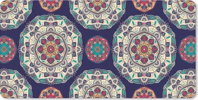 Produktbild von MuchoWow® Schreibtischunterlage Bohème - Mandala - Muster 80x40 cm - XXL Mauspad - Gaming Mauspad