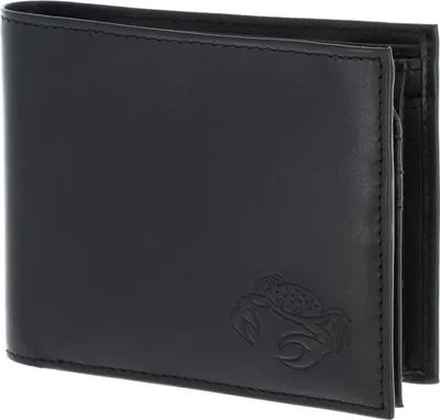 Produktbild von oxmox Leder Geldbörse Leather RFID Protect Querscheinbörse Crab 2.0 Embossed Black schwarz