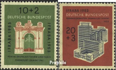 Produktbild von Briefmarken BRD (BR.Deutschland) 1953 Mi 171-172 (kompl.Ausg.) gestempelt Internationale Briefmarkenausstellung