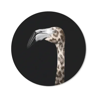 Produktbild von MuchoWow® Mauspad Mousepad Flamingo - Panther Druck - Porträt 40x40 cm - Mousepads - Maus Mat - Pad - Mausunterlage - Schreibtisch Accessoires