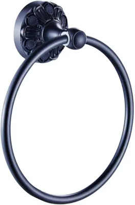 Produktbild von Handtuchring fürs Badezimmer, europäischer Wandhandtuchhalter, Schwarz und Bronze
