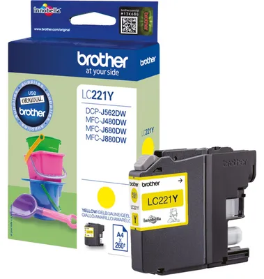 Image de Brother LC221Y Original Brother Tintenpatrone gelb (LC-221Y)