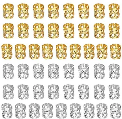 Produktbild von Aluminium Dreadlock Ringen 50er Set, Haarverstelbare Accessoires