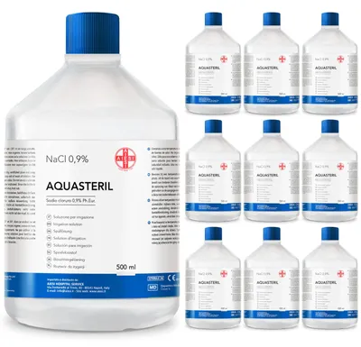 Obrázek produktu pro Solidchoice – Fyzilogický roztok 10x500 ml pro výplachy nosu a inhalace