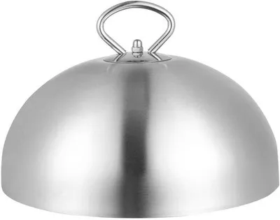 Zdjęcie produktu dla Pokrywka do teppanyaki ze stali nierdzewnej, 28 cm, do burgerów