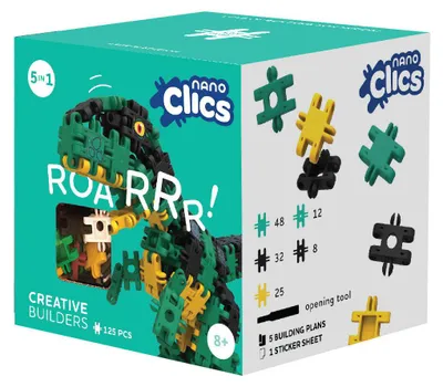 Produktbild von Clics Bausteine Nano Clics Creative Builders Set 125 Stück nachhaltig
