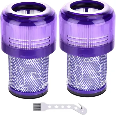 Produktbild von Ersatz Filter fš¹r Dyson V12 Detect Slim Staubsauger,Absolute Extra/Total Clean/Fluffy Zubeh?r Hinterer Filter Ersatzteil 971517-01(2 Stš¹ck Hepa Filter 1 Reinigungsbš¹rste)